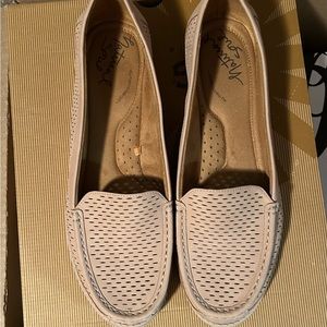 Mauve flats worn one time.